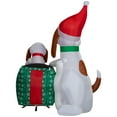Airblown Inflatables Christmas 6 Foot Fuzzy Dog Family Scene, by Holiday Time