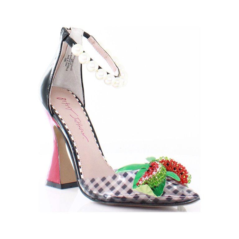 Betsey Johnson Womens Vivviann Watermelon Embellished Block Heels