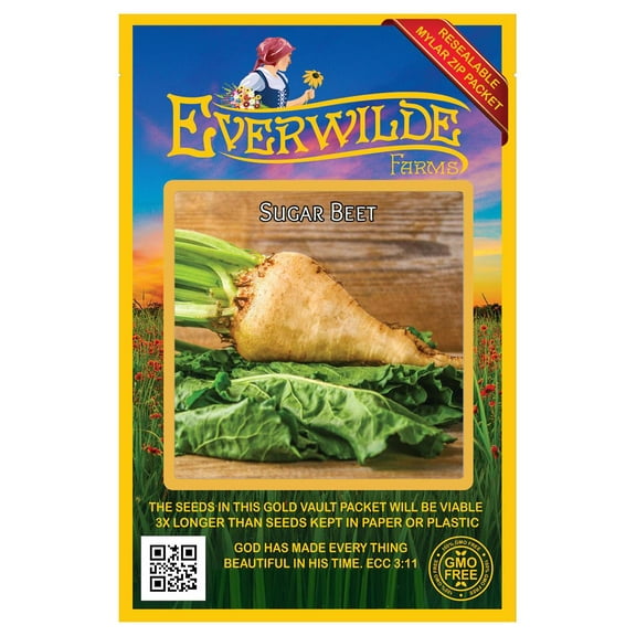 Everwilde Farms - 200 Sugar Beet Seeds - Gold Vault Jumbo Bulk Seed Packet