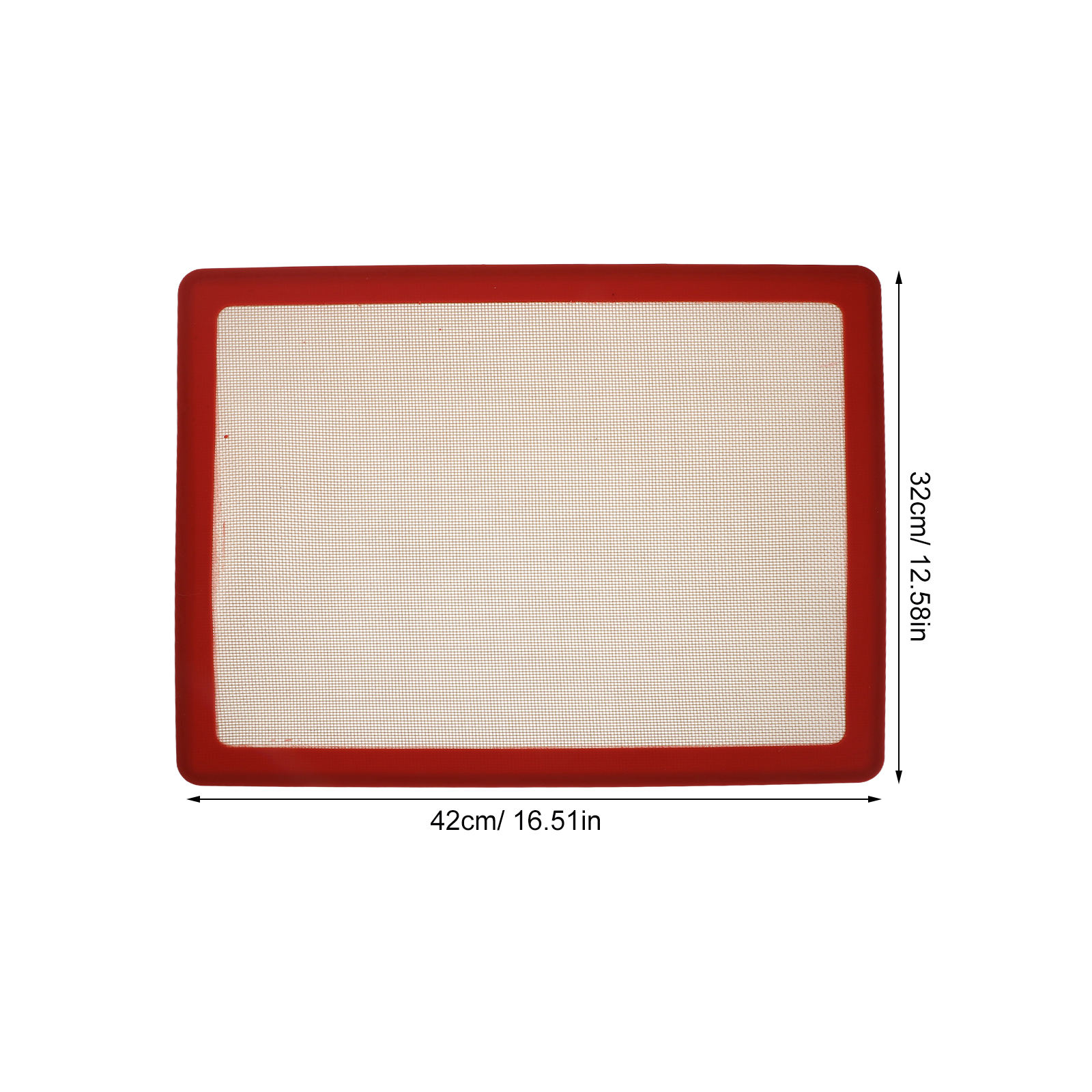 OUNONA Red Silicone Baking Mat Non-Stick Reusable Oven Liner for Cake, Bread, Pastry Baking