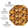 thumbnail image 3 of Vsdgher Desert Camouflage Leather Coasters for Drinks, Durable Drink Coasters 4 Set for Tabletop Protection, Luxurious Home Décor and Housewarming Gift ( {designName})Octagon, 3 of 6