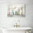 thumbnail image 4 of Vintage Floral in Bottles Wall Art Farmhouse Bathroom Decor Poster Mason Jar Theme Picture Canvas Print Décor for Bathroom Bedroom Framed Artwork 12x16 inch, 4 of 6
