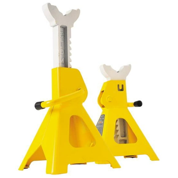 Performance Tool Jack Stand W41023 6 Ton Capacity; Ratchet Style; 9-5/8 Inch x 10-15/16 Inch Base; 15-1/2 Inch Minimum Height; 23-3/4 Inch Maximum Height; Set Of 2