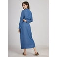 thumbnail image 3 of utcoco women's casual button long sleeve denim maxi skirt, 3 of 4