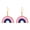 Style 4, variant on Rainbow Arch Earrings Stainless Steel Drop for Women Pride Style 8 Gold Tone Semi-Circle Dangles 6 Stripe Gay Pride Jewelry Drop Earrings for Pride Parade Love is Love Accessories for Her