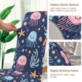 thumbnail image 5 of Yayeee 2 Pack Dining Chair Covers Stretch Parson Chairs Slipcovers Seat Protector, Yellow Jellyfish, 5 of 6