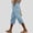 Light Blue, variant on JUSLIO Womens Capris Drawstring High Waist, with Pockets Lace Everyday Casual Linen Capris