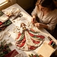 thumbnail image 3 of Clearance! DIY Crafts Christmas Patchwork Fabric Art Kit Handmade Set Sewing Supplies Holiday Project Felt Applique Material Package Home Decoration Gift Adult Beginner, 3 of 5
