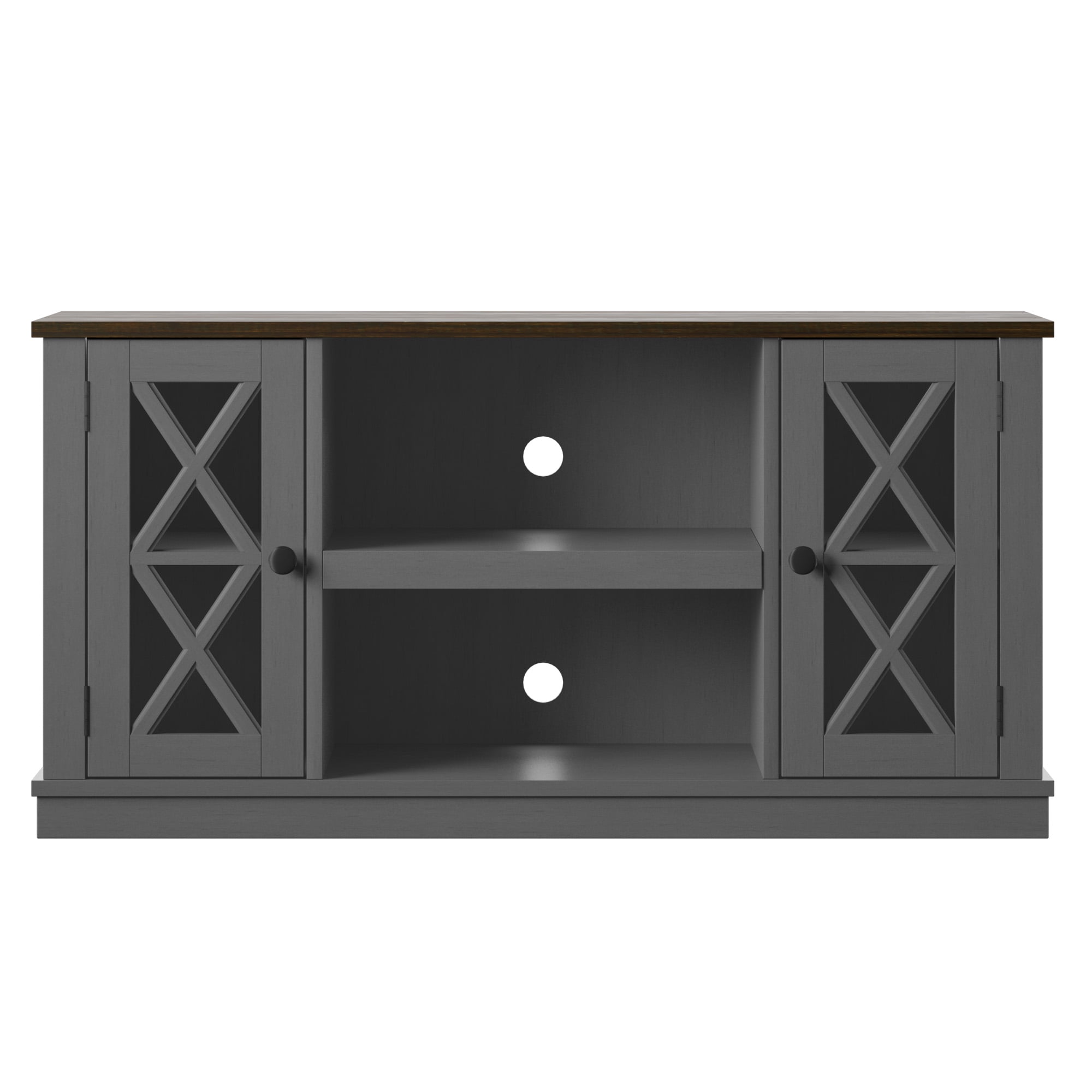 Twin Star Luxe Stanton Ridge TV Stand for TVs up to 55", Antique Gray
