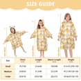 thumbnail image 4 of FORMRS Wearable Blanket Hoodie with Sleeves for Kids Cozy Flannel Sweatshirt, Yellow Rabbit Pattern, 4 of 7