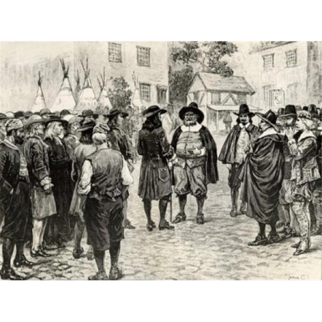 Posterazzi SAL9954243 Réception de William Penn à Philadelphia 1682 Affiche Imprimée - 18 x 24 Po.
