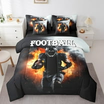 Erosebridal Football Player Comforter Set King Size 7 Pieces Rugby Games American Football Bedding Set Sports Theme Bed in a Bag with Comforter,Sheets