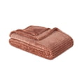 thumbnail image 3 of EcoThread ™ Plush Textured Heathered Soft Oversized Throw Blanket, Copper, 3 of 8