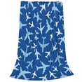 thumbnail image 2 of Pofeuu Airplanes in the Sky Print Ultra-Soft Micro Fleece Blanket,for Bed Or Sofa,All Season Throw Blankets Flannel Blanket-60"x50", 2 of 7