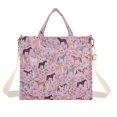 thumbnail image 6 of FORMRS Womens Corduroy Tote Bag Crossbody Shoulder Purse Handbag with Detachable Strap, Purple Floral Horses Pattern, 6 of 6
