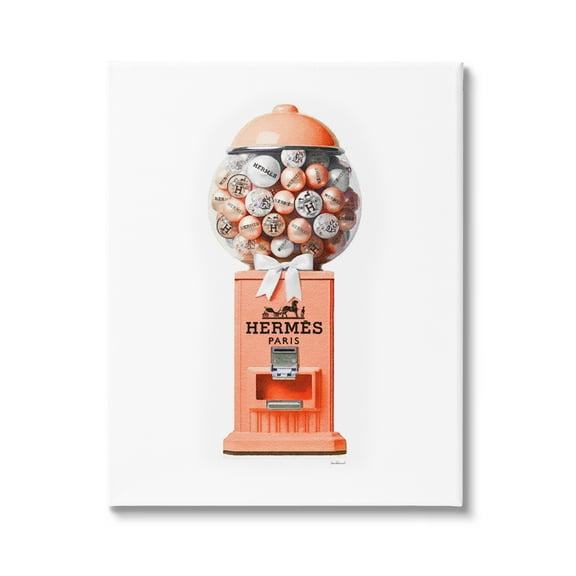 Stupell Industries Fashion Gumball Dispenser Beauty & Fashion Painting Gallery Wrapped Canvas Art Print Wall Art, 16 x 20