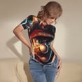 thumbnail image 4 of Lsque Mario Women's Crew Neck Short Sleeve Bodysuit Basic T Shirts Tops Onesie Adult Cute Pajama-XX-Large, 4 of 8