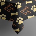 thumbnail image 5 of Happy Dog and Footprints Square Tablecloth,Waterproof Square Table Cover,Wipeable Spillproof Washable Table Cover for Home Kitchen Party Decor 42"X42"(107x107cm), 5 of 6