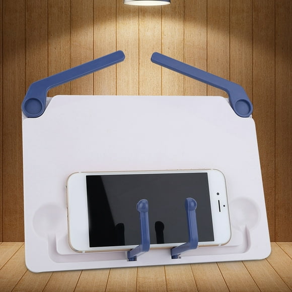 Mesa Ajustable Para Biblioteca de Música Con 2 Brasos, Ángulo Ajustable, Portátil, Ligero, Material ABS, Soporte para Libros, Almohadilla, Descritorio