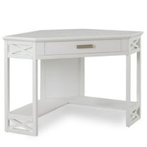 Corner Computer Writing Desk in White