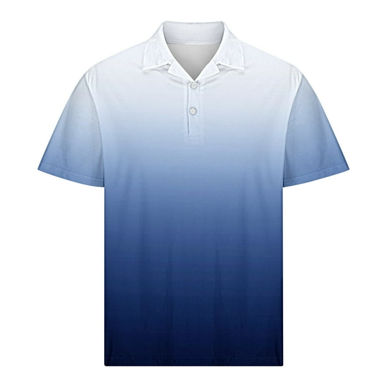 ZCFZJW Tie Dye Polo Shirts for Men Big and Tall Regular Fit Casual