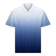 thumbnail image 4 of Camisas de Manga Larga para Hombres Impresos Girar Hacia Abajo Botones de Cuello Lateral Dividido, Casual Blusa de Manga Corta, 4 of 6