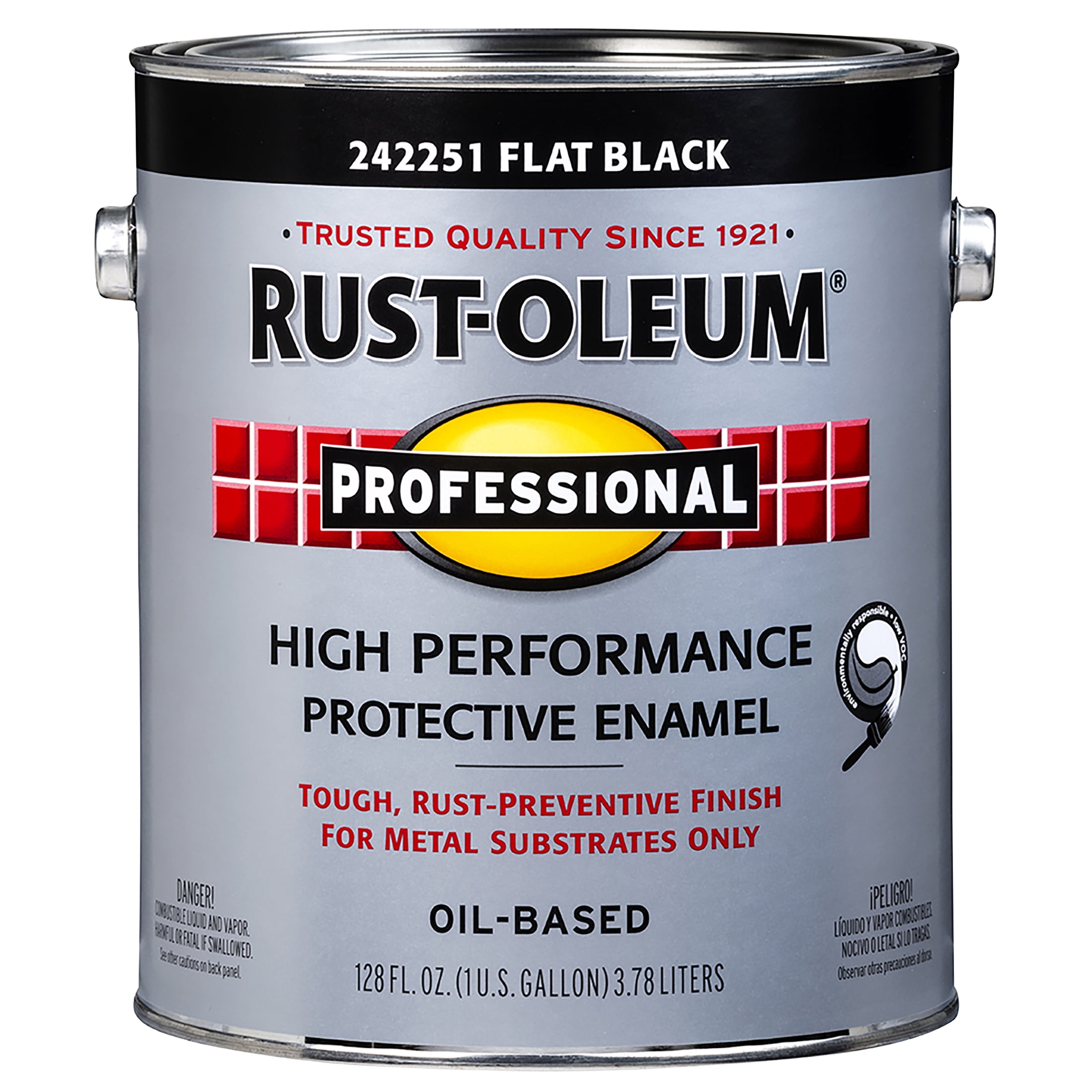 2 Pack, Black (100 Voc), Rust-Oleum Professional High Performance Flat Protective Enamel Paint- Gallon