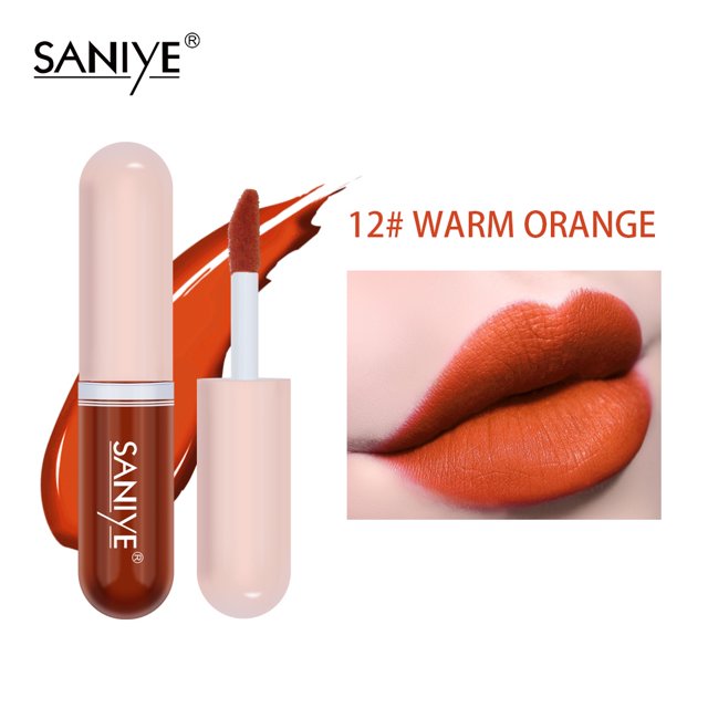 SANIYE Esmalte De Labios Mate Impermeable Hidratante No Se Decolora Fácilmente Es Fácil De Manchar Brillo Llevar Lápiz