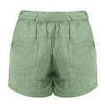 thumbnail image 6 of Shorts for Women Trendy New Womens Plus Size Drawstring Shorts Comfy High Waist Casual Summer Beach Shorts with Pockets Army Green XXL, 6 of 6