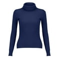 thumbnail image 4 of Chandail à Col Roulé pour Femme Chandail Tricoté pour Femme à Manches Longues Court Chandail Ajusté en Tricot Chandail d'Hiver, Chandail à Col Roulé pour Femme m, 4 of 7