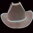 thumbnail image 4 of Neon Cowboy Hat, Light up Cowboy Hats Sparkly Space Cowgirl Hat for Women Girls Halloween Costume Decorations,13x15x6 Inches,Pink, 4 of 8