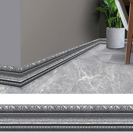 Mduoduo Waistline Skirting Line Self Adhesive Wall Trim Line Skirting Border Waterproof Three-dimensional Wall Stickers 2.3M