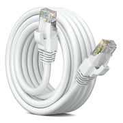 Maximm Cat 6 Ethernet Cable - 15 ft - High-Speed LAN, Internet, Patch, and Network Cable - UTP, 10Gbps, 550MHz Ethernet Cord - White