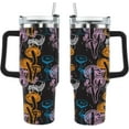thumbnail image 2 of Psychedelic Mushroom Line 40oz Tumbler With Handle Gifts For Son Skinny Wine Tumbler For University, 2 of 6