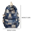 thumbnail image 2 of Mochila de mezclilla Patchwork Estudiantes Librero Lindo Mochila para la escuela Viajes al aire libre, 2 of 8
