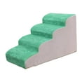 thumbnail image 4 of Bunblic 4 Steps Dog Stairs Bed Outside Ramp Step Removable Cover Non Slip Small Cat House Ramp Pet Climbing Ladder for Car Sofa Home Green, 4 of 8