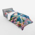 thumbnail image 2 of Ambesonne Lake Bedding Set 3 Pcs, Butterflies Cherry Blossoms, Twin, Pink Sky Blue Green, 2 of 2