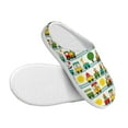 thumbnail image 3 of KLL Train With Animals Pattern Adult Unisex Cozy Slippers,Fuzzy Slip-on Slippers TPR Sole Slippers Comfort Plush Home Footwear for Indoor & Outdoor-35/36, 3 of 7