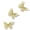 gold-3, variant on Copper 6 Piece 3D Butterfly Wall Sculpture Set for Home and Event Decor