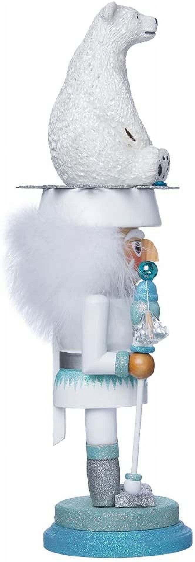 Kurt Adler Schiaccianoci Orso Polare – 43 Cm, Collezione Hollywood, Decorazione Natalizia