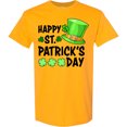 thumbnail image 3 of Inktastic Happy St. Patrick's Day Green Hat and Clovers T-Shirt, 3 of 5