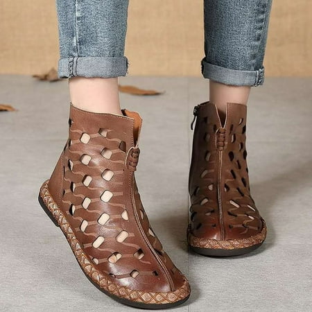 

AXXD Flats Mid Mid-Calf Boots Hiking Shoes Women Wide Mid-Calf Boots For Women Daily Fall Autumn Cowboy Boots Girls Ladies Slouch Knee-High Women Shoes For Clearence
