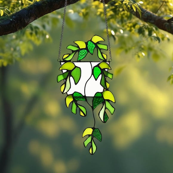 weibbin Hanging Plants Artificial Decor Long Fake Plant Hanging Vines with Lights Strings Faux Ivy Vine Plant Hanging Greenery Silk Leaves for Balcony Bedroom Bathroom