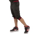 thumbnail image 3 of Vibes Men Tricot Jogger Capri 18" Inseam Black Red Small, 3 of 5