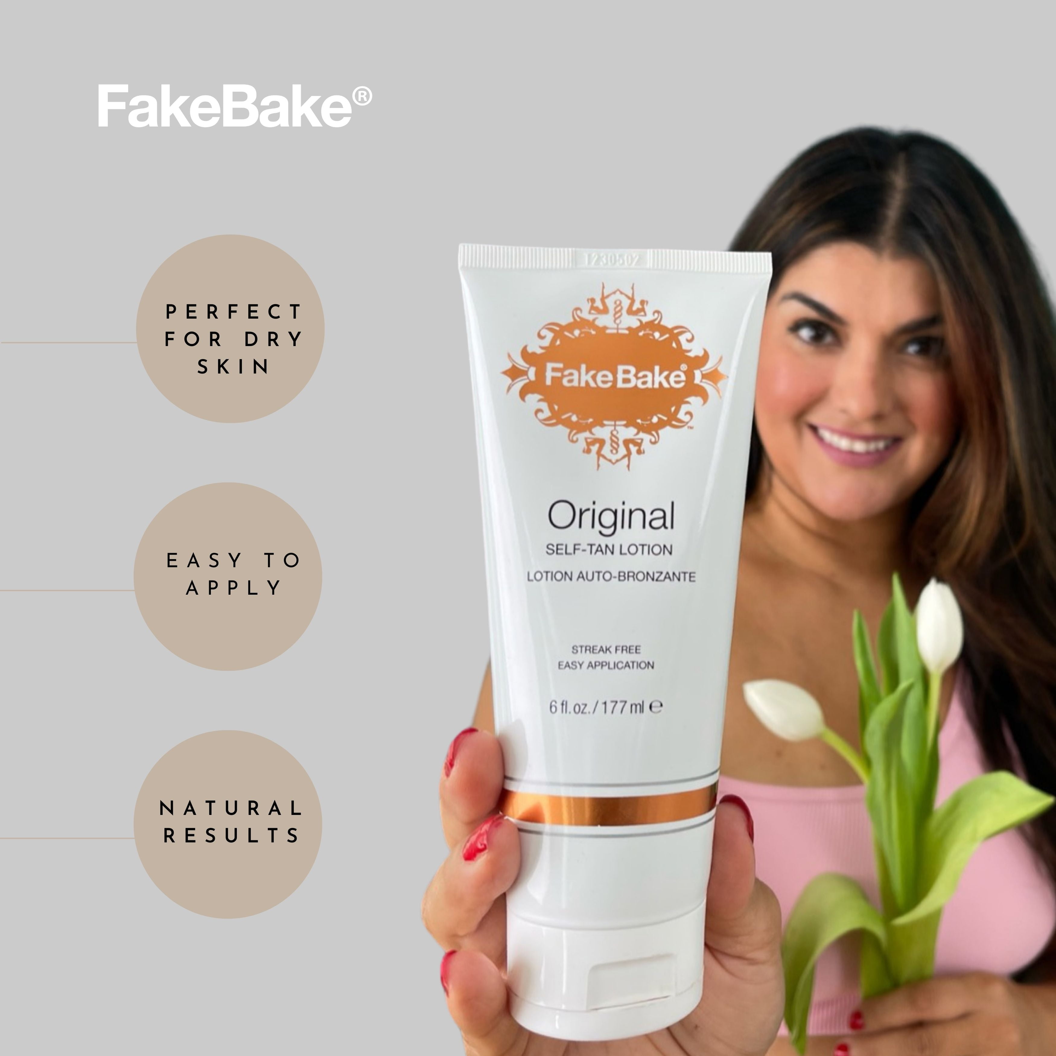 Fake Bake 6 oz Original Self Tan Lotion - Streak Free Sunless Natural Bronze for All Skin Types