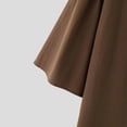 thumbnail image 6 of Ceisia Men's Linen Blend Stand Collar Shirt 3/4 Sleeve Loose Fit Casual Blouse for Men Brown XXL Gifts for Father, 6 of 8