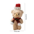 thumbnail image 3 of Seyotauo Christmas Teddy Bear Stuffed Animals, 6.3″ Teddy Bear Plush Toy with Hat Birthday Xmas Valentine's Day Gifts for Kids Girlfriend, 3 of 6