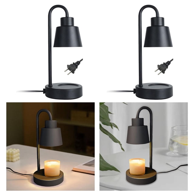 2x Lámpara calentadora Calentador de fusión Lámpara de vela de Lámpara para derretir velas Cena de inauguración Yoga Macarena lámpara calentador de velas