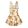 thumbnail image 5 of Uourmeti Cartoon Capybara Floral Heart Skirted One Piece Swimsuit - Quick Dry Stretch Swim Dress for Girls, Perfect for Beach & Pool Vacations, 5 of 8