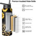thumbnail image 3 of 40oz Mushroom Water Bottle with Handle and Flip Straw, Sports Stainless Steel Insulated Cup Travel Coffee Mug Tumbler, Birthday Mothers Day Chritmas Gifts for Women, 3 of 6
